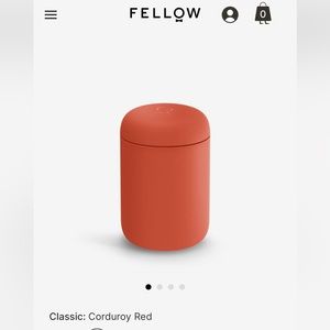 Orange/red Fellow travel mug for coffee / tea 8oz